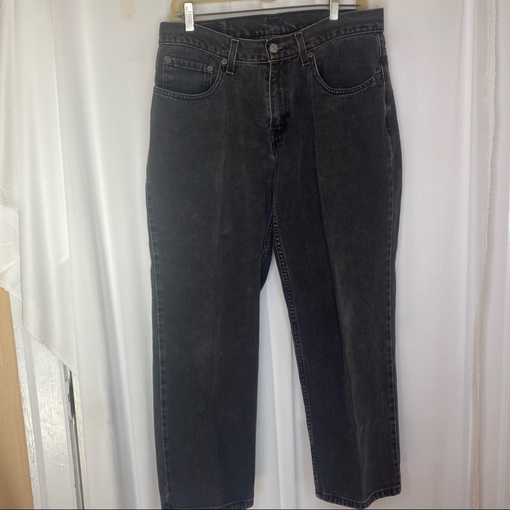 Vintage Levi’s 550 Relaxed Fit Husky Black Jeans Size 34 x 28 Dad Jeans Y2K